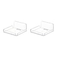 thumbnail image 2 of ZLight Contemporary Storage Holder for Living Room Floating Stand Shelf for Organization Shelves Clear Style A 2Set, 2 of 6