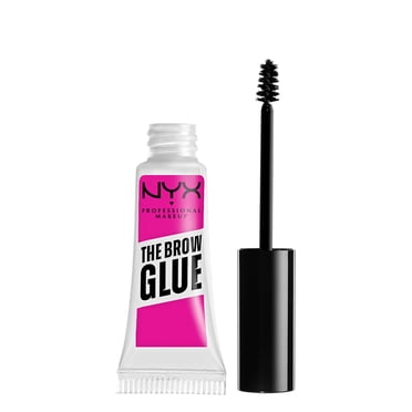 Nyx Professional Makeup, The Brow Glue, Outil instantané pour les sourcils, Tenue extrême 16hres, Formule végane - Cool Brown, 0.18oz / 5g