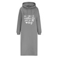 thumbnail image 4 of EGNMCR Robes de Fête pour Femmes Mode Femmes Imprimé Ample à Capuche Confortable Robe à Manches Longues, 4 of 4