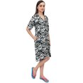 thumbnail image 3 of Bimba Chemise de Nuit Noire à Imprimé Floral pour Femmes Col Cranté - 10, 3 of 6