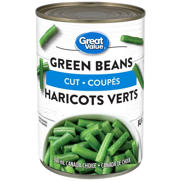 Great Value Cut Green Beans, 398 mL