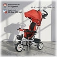 thumbnail image 3 of Qaba Tricycle 6 en 1 pour Tout-Petit avec Poignée de Poussée pour Parent, Rouge, 3 of 10