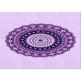 thumbnail image 1 of Ahgly Company Machine Washable Indoor Rectangle Transitional Purple Flower Purple Area Rugs, 3' x 5', 1 of 7