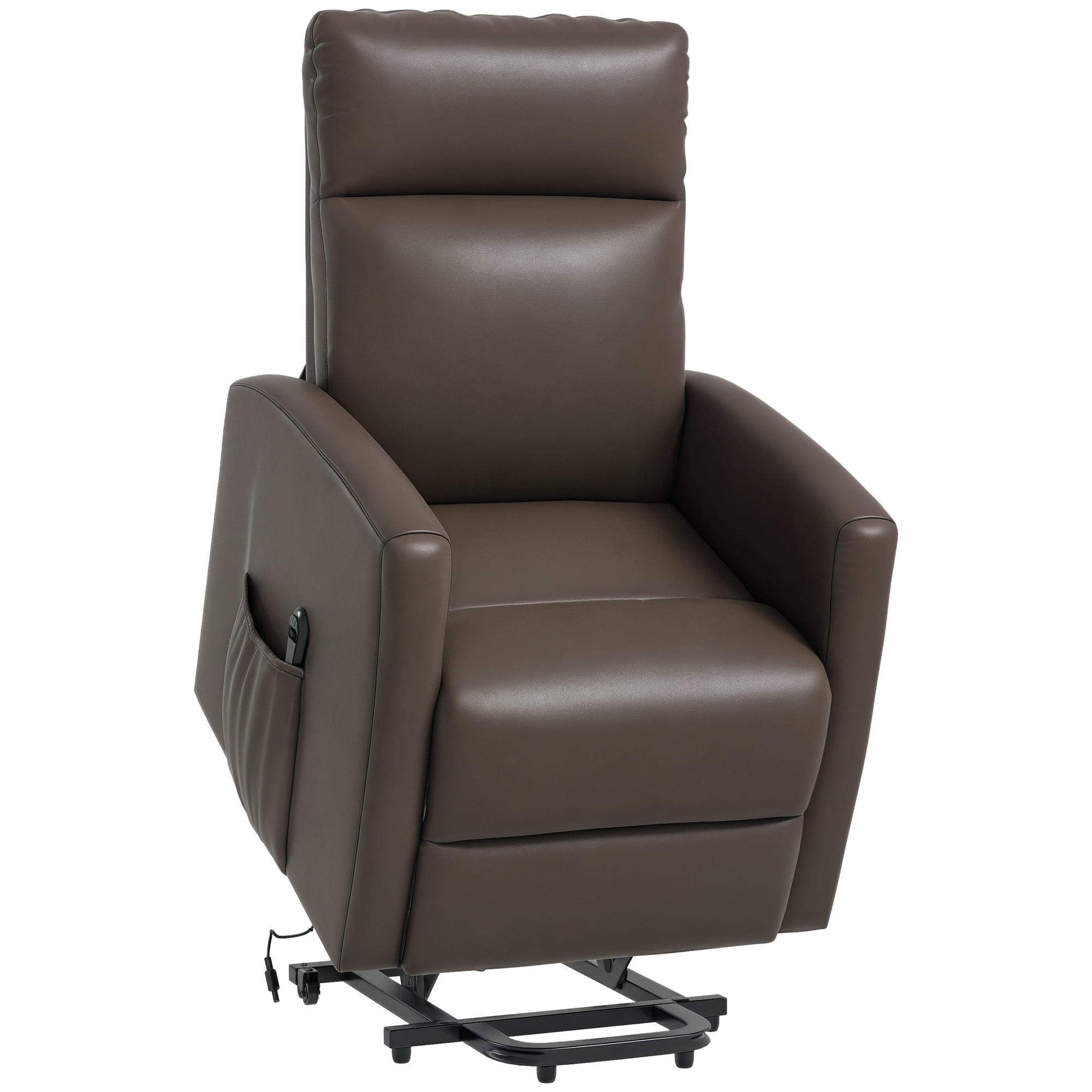 HOMCOM Fauteuil Releveur Électrique pour Aînés avec Pochette pour Télécommande