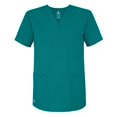 thumbnail image 1 of Adar Universal Unisex V-Neck Tunic 3 Pocket Scrub Top (Available in 39 Colors), 1 of 7