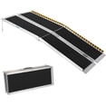 thumbnail image 2 of EastVita 8FT Portable Wheelchair Ramp,Non-Slip Aluminum Folding Handicap Ramp,Door Threshold Wheelchair Ramps Aluminum Ramp with Non-Skid Surface & Reflective Strips,8FT, 2 of 8