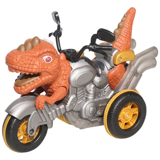 Brown Remote Control Dinosaur Motorcycle Toy With Spray Sound And Light Effects, Rechargeable Stunt Rc Vehicle, Electric Dinosaur Car Gift For Kids Boys (1.20 Lbs)