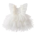thumbnail image 1 of Robe d'Été pour Tout-Petits Manches à Volants Tutu pour Filles Robe Féerique Robe en Tulle pour Tout-Petits 4-5 Ans, 1 of 4
