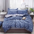 thumbnail image 1 of XYAIYT Soft 4 Piece Bedding Set A Grade Water Washed Fabric Two Sided Design for Versatile Style Easy Care Queen Size Bed Relaxeder Cover and Pillowcases Included(Tpye3), 1 of 7
