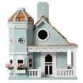 thumbnail image 2 of Home Bazaar HB-9095BS Pink Flower Pot Victorian Cottage Birdhouse, Light Blue, 2 of 6