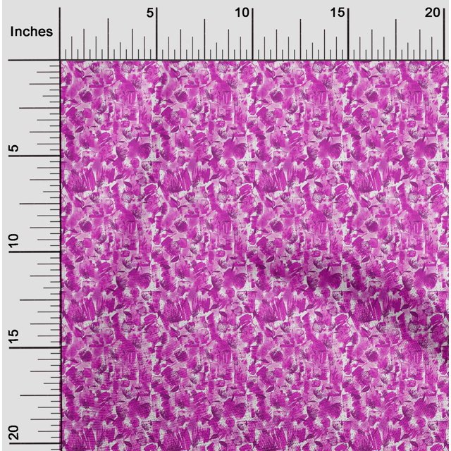oneOone Polyester Spandex Fuschia Pink Fabric Florals Sewing Craft Projects Fabric Prints By Yard 56 Inch Wide-RW2
