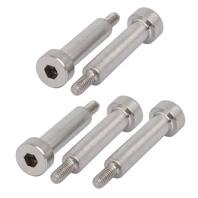 Unique Bargains 5pcs Hex Socket Shoulder Bolt 5mm Shoulder Dia 20mm Shoulder Length M3 Thread