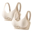 thumbnail image 1 of Yuyuzo 2PC Bras for Women Wireless Supportive Seamless Push-Up Bra Color Block Soft Everyday Bras, 1 of 2