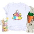 thumbnail image 3 of RKSTN Hauts pour Femmes 2024 Mode Pâques Mignon Lapin Imprimé Col Rond Hauts Coupe Ample Manches Courtes Blouse Unie Hauts, 3 of 6