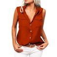 thumbnail image 1 of lSLJS Women's Womens T-Shirt Sans Manches Imprimé V-neck Décontracté Tank Blouse Tops, Tank Tops, 1 of 4