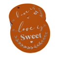 thumbnail image 1 of Inkdotpot Love Is Sweet Wedding Bottle Tag Real Silver Foil Favor Hang Tags 100 Pack, 1 of 6