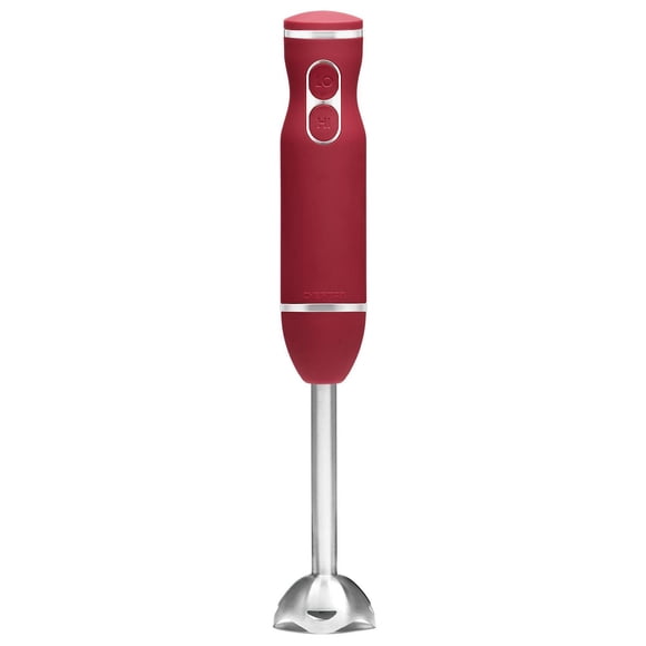 Mixeur plongeant manuel multivitesse Chefman avec lames en acier inoxydable, 300 W, multi-fonctions, rouge