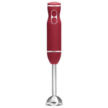 Mixeur plongeant manuel multivitesse Chefman avec lames en acier inoxydable, 300 W, multi-fonctions, rouge