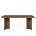 thumbnail image 2 of Fnova 63" Rectangular Modern Dining Table, Wooden Modern Kitchen Table for 6 People for Dining Room, Dark Brown (Chairs Not Included), 2 of 14