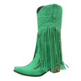 thumbnail image 1 of Kcodviy Womens Boots Comfortable Pull Women's Mid on Chunky Heel Pointed Women's Mid Toe Fringed Boots Western Women's Mid Knee High Boots Mid Women's Mid Boots, 1 of 9