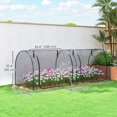 thumbnail image 3 of Outsunny 8 x 3ft Crop Cage with Two Zippered Doors Black, 3 of 10