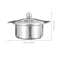 thumbnail image 2 of FONDOTIN Hotpot Cooking Pot Multi-purpose Pot Stainless Steel Round Dual Pot Design 1Pack, 2 of 8
