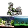 thumbnail image 2 of Vue sur la Montagne Aquarium Roche Grotte Arbre Pont Poisson Réservoir Ornement Décor Rockery, 2 of 5