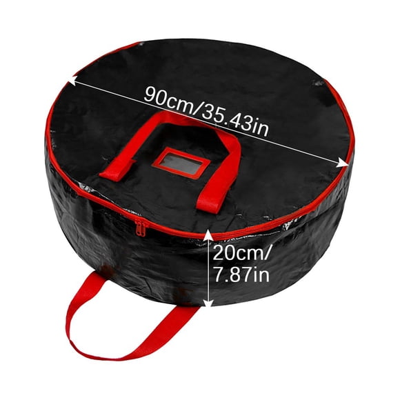 HLONK Christmas Tree Bag  Storage Trunks Bag Single-layer Cover Waterproof 90CM Round Storage Bag Christmas Wreath Storage Bag