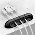 thumbnail image 2 of serony Cable Winder Silicone Sticky Cable Organizer Desktop Wire Storage Holder Fixed Clip for Home Office, 3 Holes, 2 of 9
