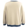 thumbnail image 3 of biudgviw Sweatshirts for Women Crew Neck Long Sleeve Oversized Pullover Tops Color Block Loose Fit Fall Clothings, 3 of 4