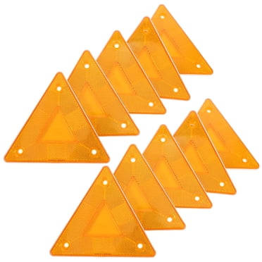 KAKOWELY car emergency triangles 10pcs Car Emergency Triangle Reflective Roadside Triangle Reflectors Warning Triangles Reflectors Rear Bumper Reflector Road Punching Safety Triangles