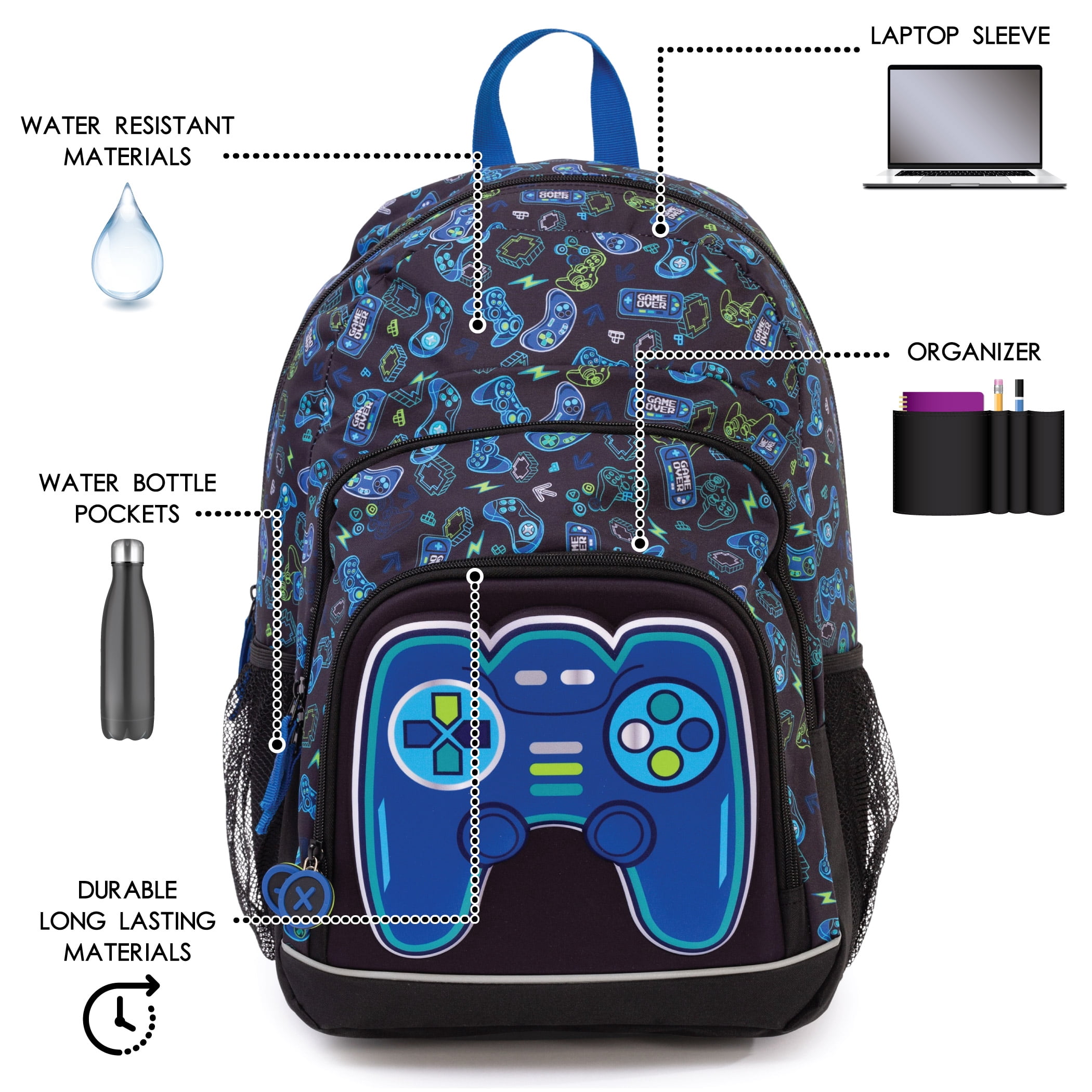 Sac à Dos Scolaire Jetstream pour Enfants avec Compartiments