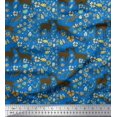 thumbnail image 1 of Soimoi Velvet Fabric Swirls & Floral Artistic Print Fabric by The Yard 58 Inch Wide, 1 of 3