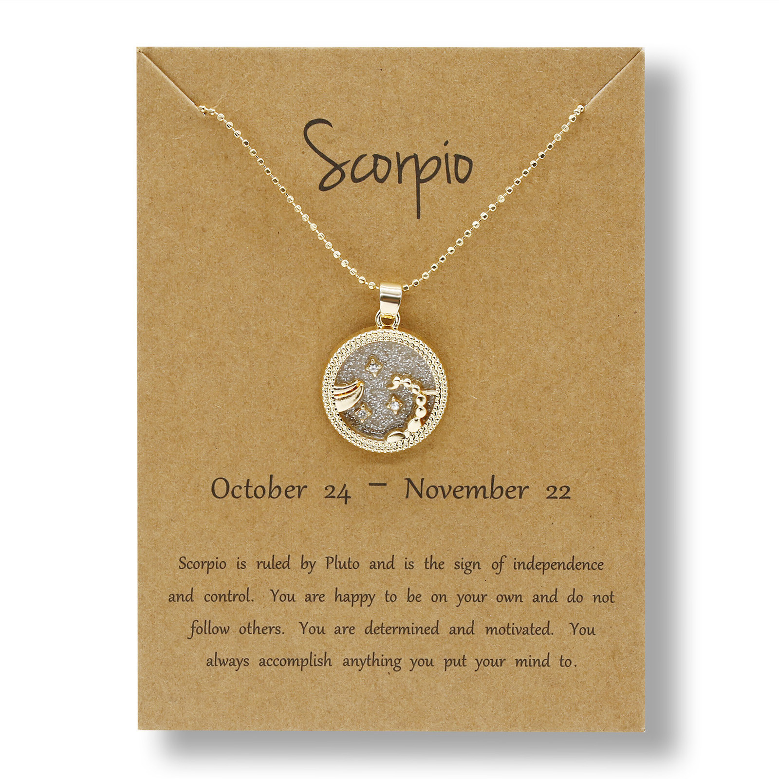 PVCS Coin Chain Golden Day and Night Twelve Constellation Necklace Couple Necklace