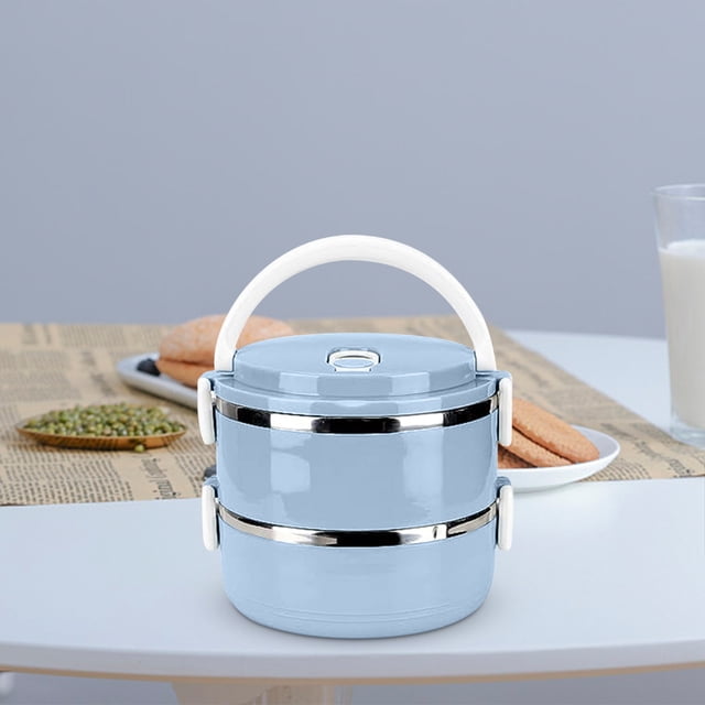 Dvkptbk Lunch Box Stainless Steel Lunch Box Fresh-Keeping Box Multi-Layer Plastic Student Insulation Lunch Box Camping Essentials