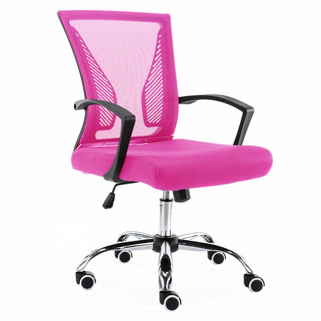 Modern Home Zuna Ergonomic Mesh Mid Back Office Chair, Black & Pink