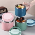 thumbnail image 4 of TIELUTT Large Capacity Stainless Steel Soup Cup Sealed with Lid Leak Hard Place Mats round Dining Table Set for 4 round round Small Kitchen Table Set Kitchen Table round Set for 4 Table Mats with Nap, 4 of 5