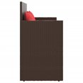 thumbnail image 3 of vidaXL Banc de Jardin avec Coussins en Rotin Poly Brun, 3 of 5