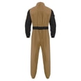 thumbnail image 4 of Sxiwei Mens Racing Driver Fireman Cosplay Jumpsuit Long Sleeve with Pockets for Themed Parties Khaki XL, 4 of 4