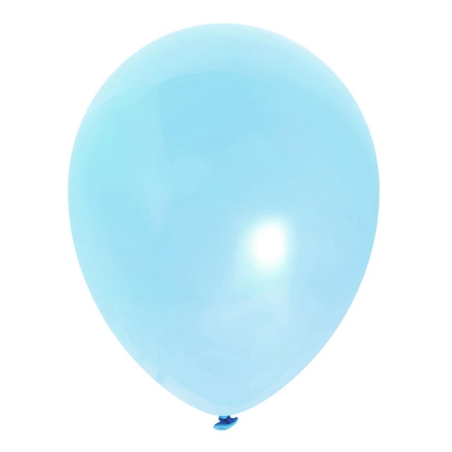 12inch Blue Latex Balloons by Way To Celebrate showing a single inflated blue latex balloon with a smooth surface and tied end, suitable for air or helium filling, ideal for party decorations and celebrations.