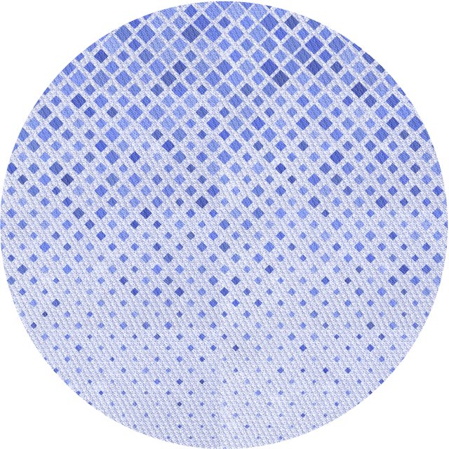 Ahgly Company Machine Washable Indoor Round Transitional Lavender Blue Area Rugs, 6' Round