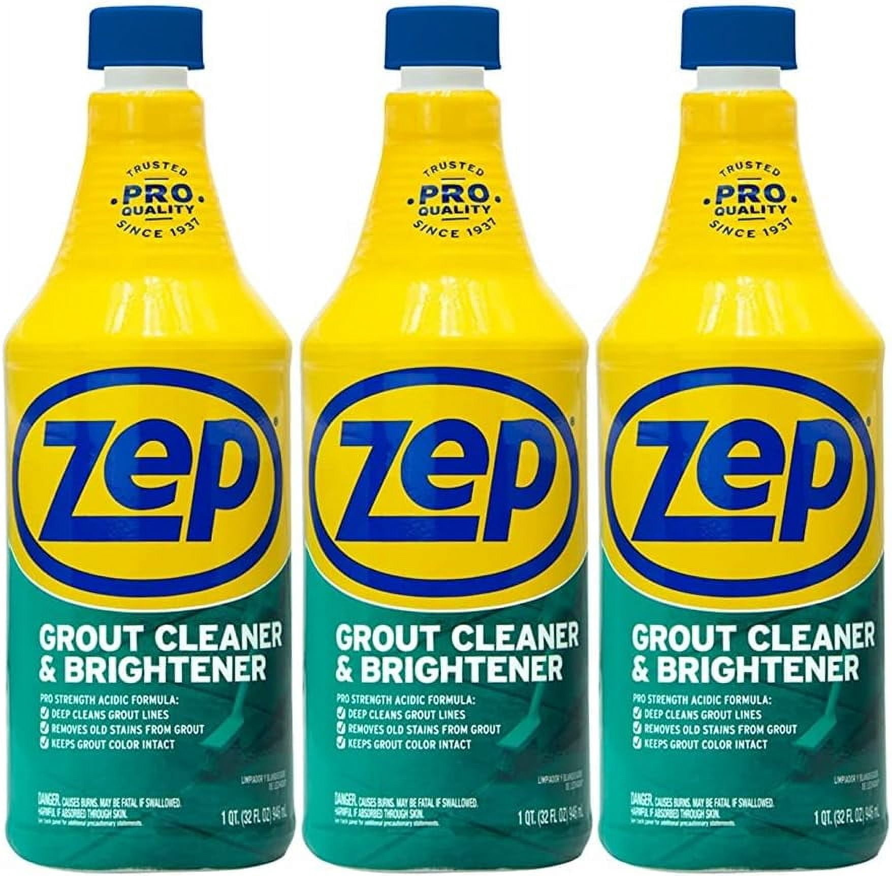 Zep Grout Cleaner and Brightener - 32 ounce (Pack of 3) ZU104632 - Deep Cleaning Pro Formula