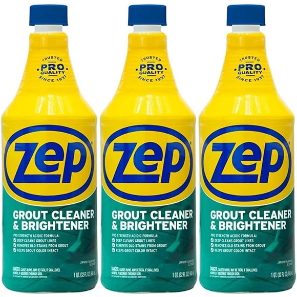 Zep Nettoyant et Illuminateur pour Coulis - 32 Onces (Lot de 3) ZU104632 - Formule Pro Nettoyage en Profondeur