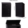 thumbnail image 3 of Post Boxes Wall Mounted with Combination Lock Mailbox Letterbox Outside | With Viewing Windows, Nameplate, Large Capacity Locking Mailbox Wall Mounted Mail Box Outdoor 40 x 25.5 x 11.5 cm Black, 3 of 6