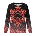 thumbnail image 4 of Pisexur Chandail en Molleton de Noël pour Femmes Sans Capuche Imprimé Graphique Vacances Col Rond Chandail en Molleton Ample Surdimensionné Automne Mode Décontracté Chandail-Over Manches Longues pour Femmes, 4 of 4