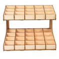 thumbnail image 2 of Tachiuwa DIY Wooden Paint Rack Stand Painting Ink Bottle Storage Holder Organizer Pigment 2-layer 35-grid, 2 of 8