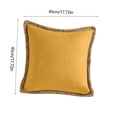 thumbnail image 3 of Fridja Yellow Couch Pillow Covers 18x18 Inch, Soft Solid Color Retro Decorative Square Lightweight Practical Throw Pillow Covers Farmhouse for Sofa Living Room Bed, 3 of 6