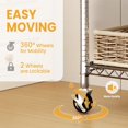 thumbnail image 2 of Yiwa Portable Garment Rack on Wheels, Heavy Duty Metal Clothing Rack with Adjustable Wire Shelves and Hooks, NSF Certified, 2 of 9