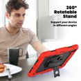 thumbnail image 4 of XYX For iPad Air 11 inch (2025 M3/2024 M2) Case, 360 Rotating Shockproof Cover with Stand, Screen Protector, Shoulder Strap, Red, 4 of 7