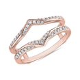 thumbnail image 1 of 0,20 Ct P.t. Rond Naturel Diamond Dernier Design Alliance Éternité pour Femmes en Or Rose Massif 14K Taille 8, 1 of 7